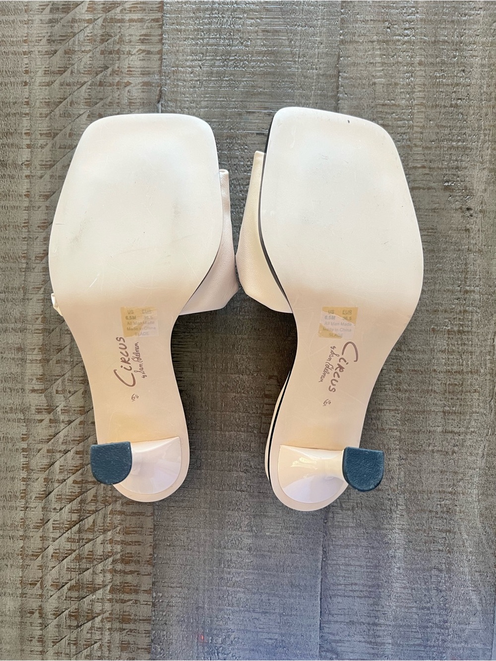 Sam Edelman Cream Ruched Slide Mules - Picture 5 of 5